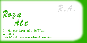 roza alt business card